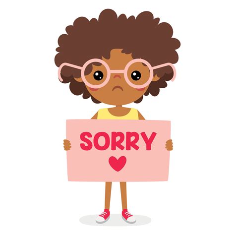 Cartoon Little Kid Saying Sorry 35538648 Vector Art at Vecteezy