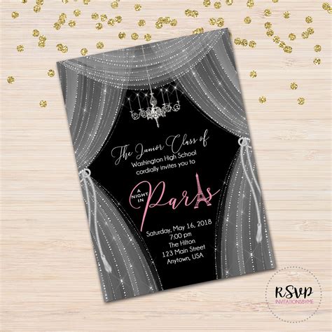 Pin on Prom theme invitation ideas