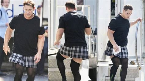 Fans Go Crazy Over Viral Pictures of John Cena Wearing Skirt and Heels on Movie Set - The SportsRush