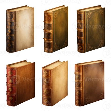 AI generated Old Books Collection Isolated on Transparent Background 35062439 PNG