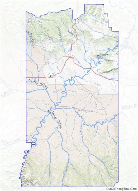 Map of Uintah County, Utah - Thong Thai Real