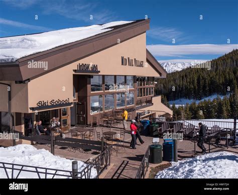 Mid-Vail Village, winter, Vail Ski Resort, Vail, Colorado Stock Photo ...