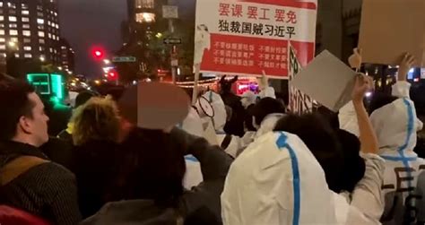 Chinese nationals hold anti-Xi protest in NYC on Halloween