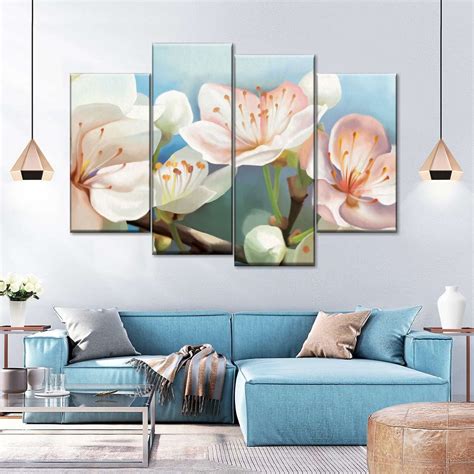 Japanese Cherry Blossoms Wall Art | Painting