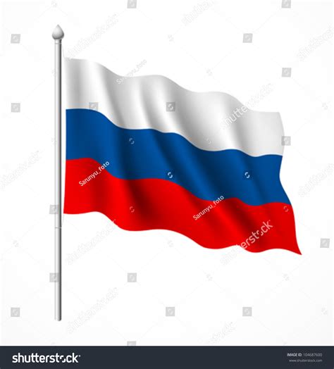 Russia Flag Vector Illustration Stock Vector (Royalty Free) 104687600