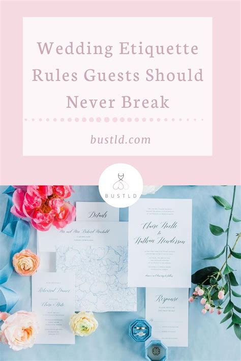 Top Wedding Etiquette Rules Guests Should Never Break | Bustld | Planning Your Wedding Just Got ...