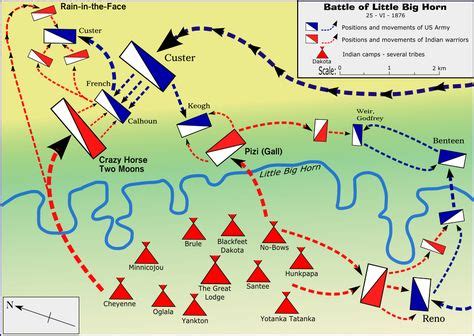 BATTLE MAP | LITTLE BIG HORN 1876 | Pinterest | Battle of little bighorn, Native american ...