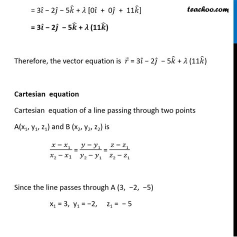 Vector Equation Of A Line