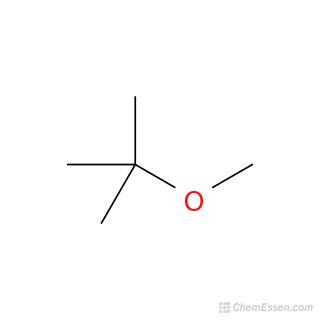 Tert-Butyl methyl ether Structure - C5H12O - Over 100 million chemical compounds | CCDDS