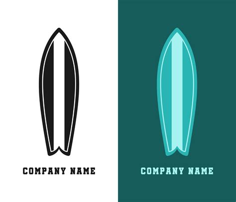 Surfboard surfing logo icon vector design template colored and ...