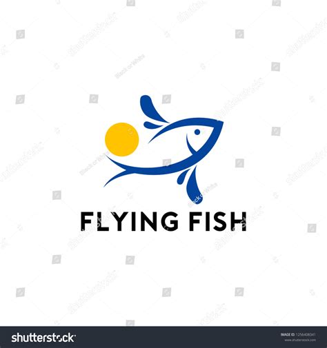 Flying Fish Logo Vector Stock Vector (Royalty Free) 1256408341 | Shutterstock