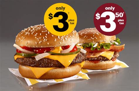 McDonald's $3 Quarter Pounder with Cheese & $3.50 Quarter Pounder BLT ...