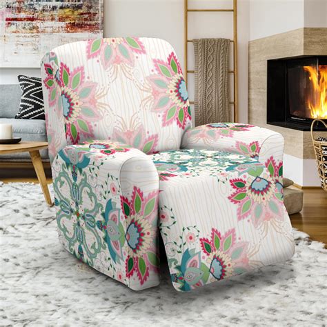 Square Floral Indian Flower Pattern Recliner Chair Slipcover – ccgoodshop