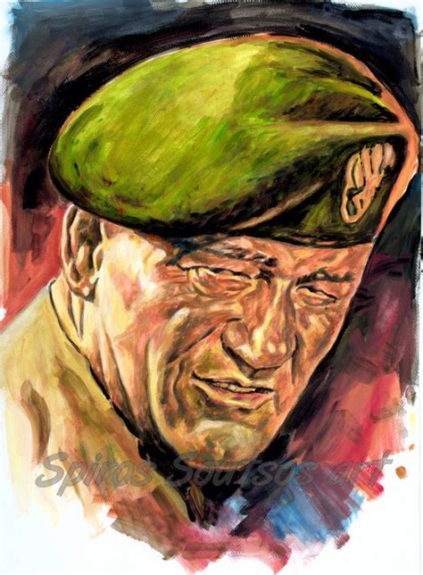 John Wayne painting portrait art,The Green Berets (1968) movie poster