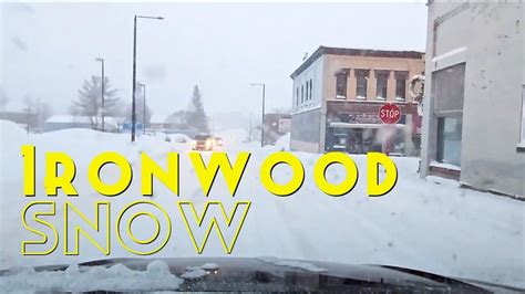 Ironwood Michigan Back Roads - Snow Driving - YouTube