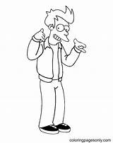 Coloriage Fry Futurama  Coloriages Gratuits à Imprimer sketch template