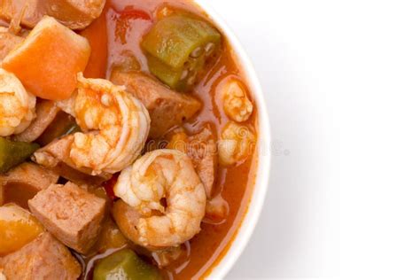 A Bowl of Cajun Seafood Gumbo Stock Image - Image of jambalaya, creole: 120517725