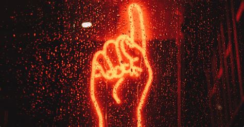 Red Neon Hand Sign · Free Stock Photo