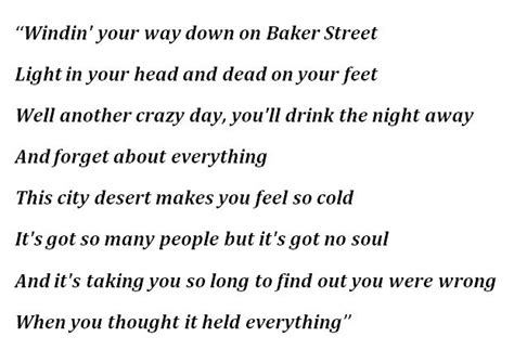 Gerry Rafferty's "Baker Street" Lyrics Meaning - Song Meanings and Facts