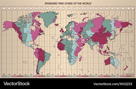 Printable World Map With Time Zones