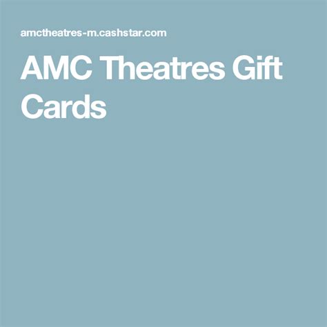 AMC Theatres Gift Cards | Theatre gifts, Amc theatres, Gift card