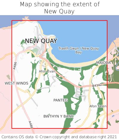 Where is New Quay? New Quay on a map