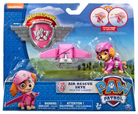 Paw Patrol Action Pack Badge Air Rescue Skye Figure Spin Master - ToyWiz