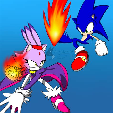 Sonic VS Blaze by sonicspeed123 on DeviantArt