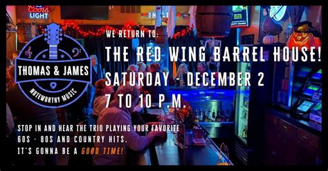 Red Wing Barrelhouse - Lets have a party! , Red Wing Barrel House, December 2 2023 | AllEvents.in