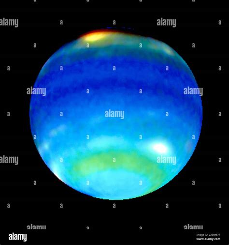 Clouds on Neptune. Planet Neptune, showing weather patterns in its ...