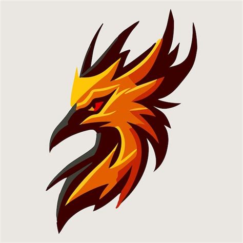 Premium Vector | Phoenix head mascot esport logo vector illustration ...