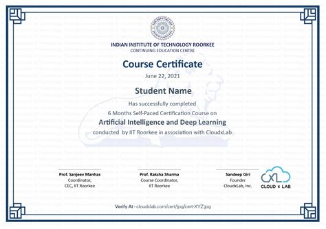 Certificate Course Artificial Intelligence Deep Learning IIT Roorkee ...