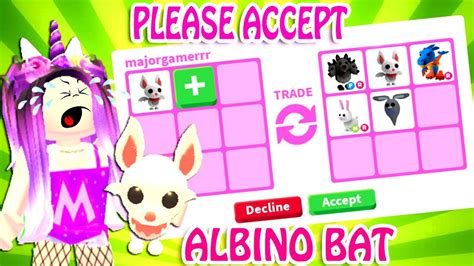 WHAT PEOPLE TRADE FOR ALBINO BAT IN ADOPT ME 🦇 Roblox Adopt Me Trading ...