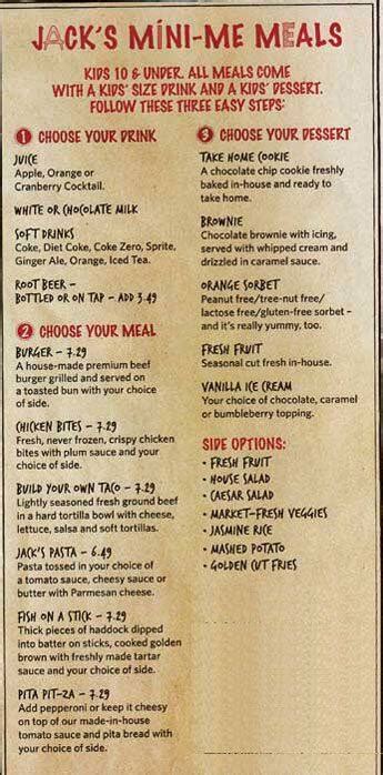 Menu at Jack Astor's Bar & Grill Lansdowne, Ottawa, 425 Marché Way #101