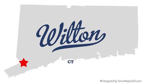 Map of Wilton, CT, Connecticut