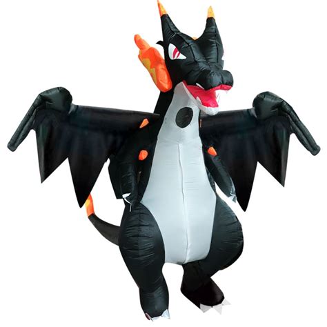 Adult Inflatable Charizard Costume Halloween Blow Up Dinosaur Costumes Fancy Dress Outfit ...