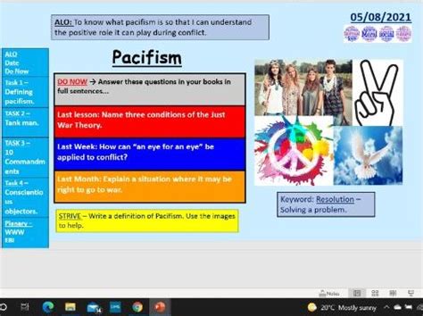 Pacifism | Teaching Resources