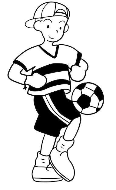 Football Player Clipart Black And White