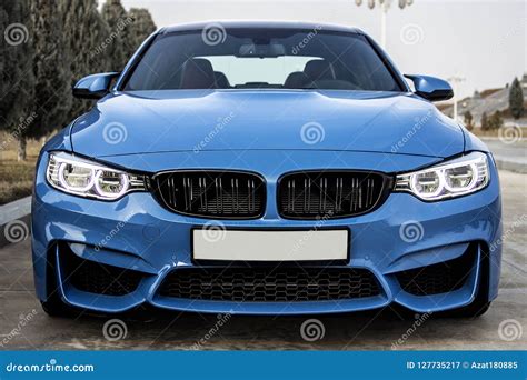 Front View of BMW M3,business Sport Sedan Car-non-isolated on White Stock Image - Image of ...