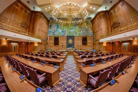 Indiana State Capitol Dome Interior Stock Image - Image of glass ...