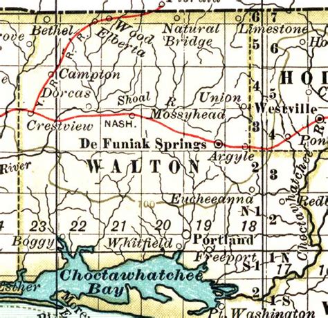 Map of Walton County, Florida, 1897