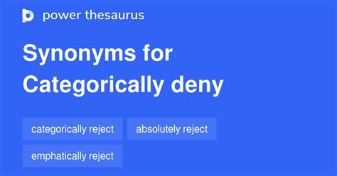 Categorically Deny synonyms - 140 Words and Phrases for Categorically Deny