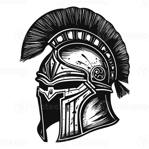 Spartan Helmet Silhouette - Generative Ai 26912823 PNG