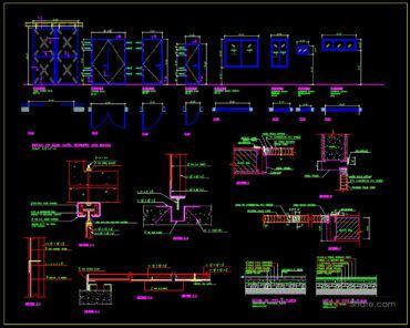 67.Free Download of Steel Sliding Door Details Autocad Drawing DWG