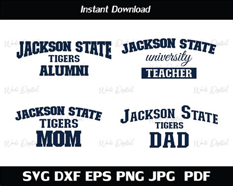 Jackson State University SVG Jackson State MOM Jackson - Etsy UK