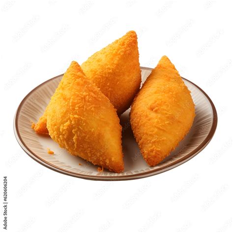 Snack Coxinha, traditional Brazilian cuisine stuffed with shredded chicken. Salted chicken ...