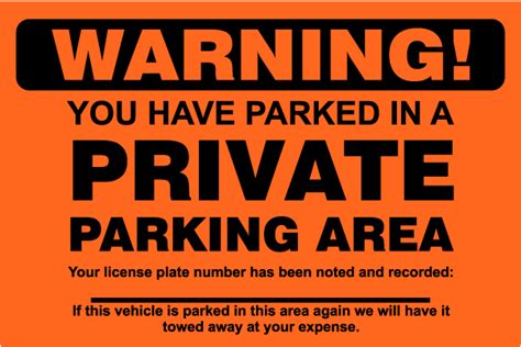 Private Parking Area Violation Sticker - Get 10% Off Now