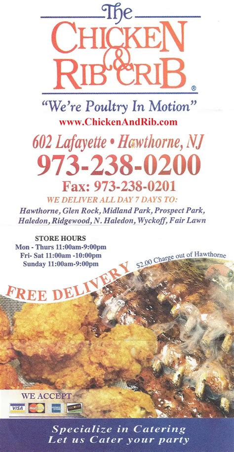 Chicken & Rib Crib Menu, Menu for Chicken & Rib Crib, Hawthorne, Hawthorne - Urbanspoon/Zomato