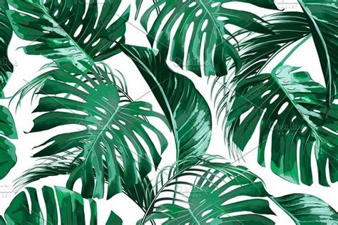 Tropical jungle leaves pattern | Leaves vector, Leaf background, Tropical