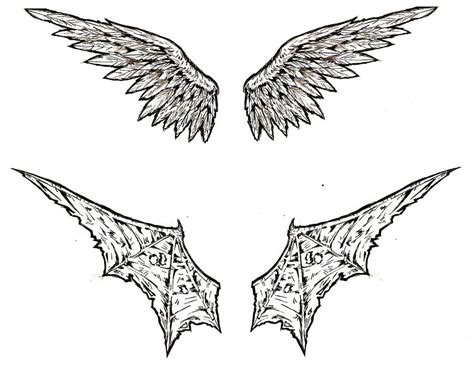 Angel-Demon wings tattoo by shinjistrikes on DeviantArt